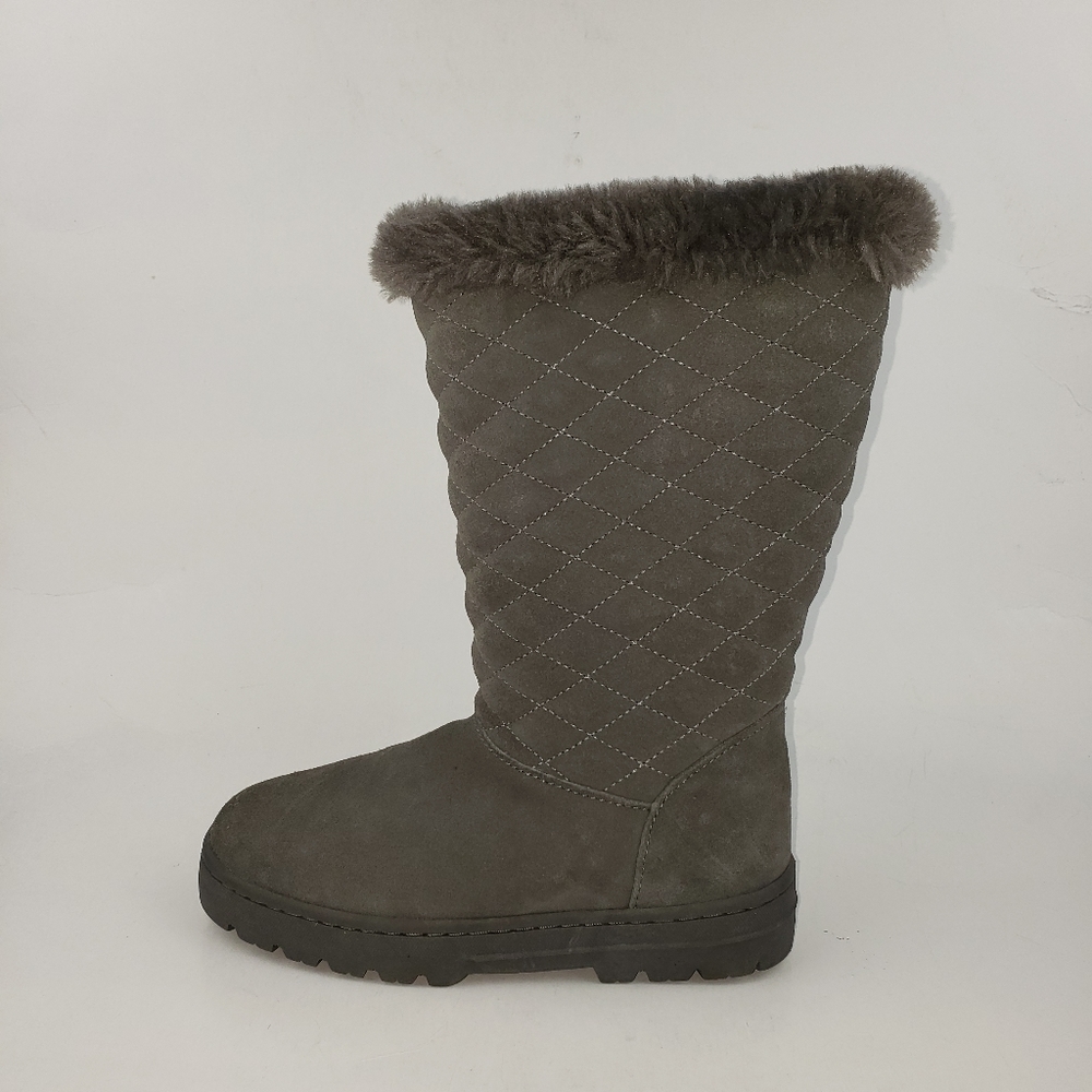 Style & Co Cold-Weather Boots Gray Size 6 Quilted Women's Faux Fur
